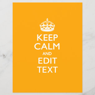 Traffic Yellow Background Keep Calm And Your Text Flyer