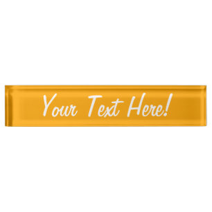 Traffic Yellow Decor You Can Customise Nameplate