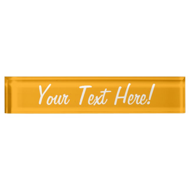 Traffic Yellow Decor You Can Customise Nameplate (Front)