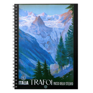 Trafoi Italy Vintage Travel Poster Notebook