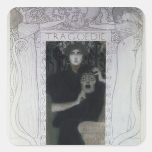 Tragedy, 1897 square sticker