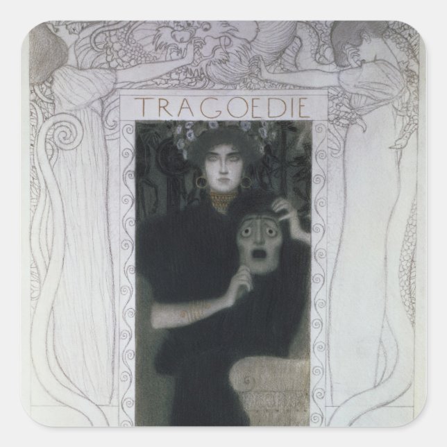 Tragedy, 1897 square sticker (Front)