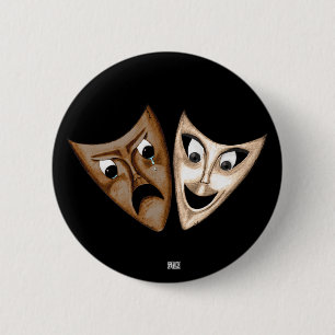 Tragedy & Comedy 6 Cm Round Badge