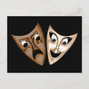 Tragedy & Comedy Postcard
