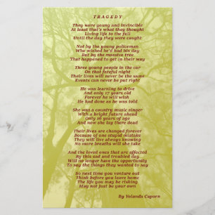 Tragedy Flyer