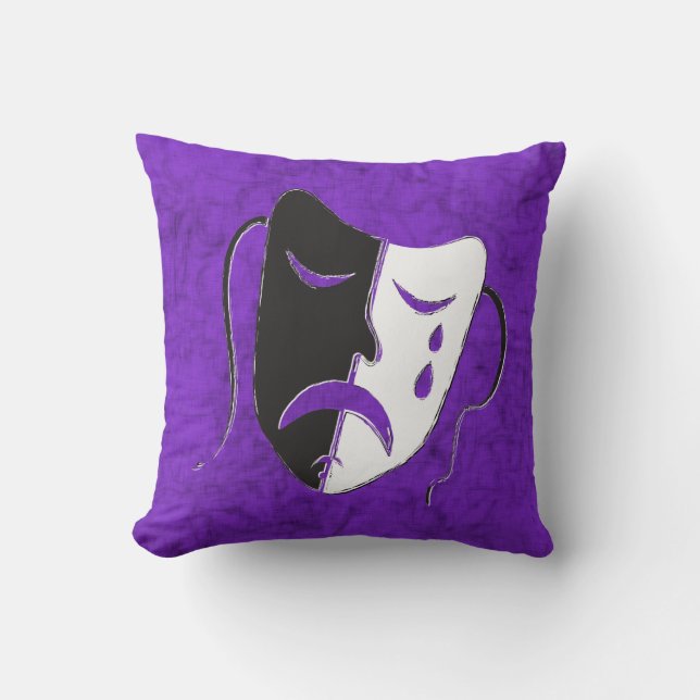 Tragedy Mask Cushion (Front)