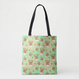 Tragetasche mit süßem Yorkie Muster Tote Bag