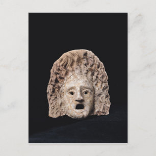 Tragic mask postcard