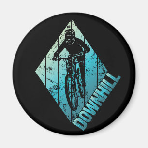 Trail Biking Downhill Mountain Biker Magnet