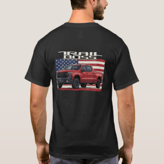 Trail Boss patriotic Red truck American T-Shirt