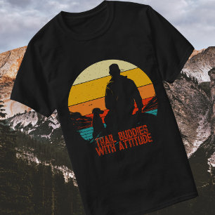 Trail Buddies With Attitude Hiking Dog Retro T-Shirt