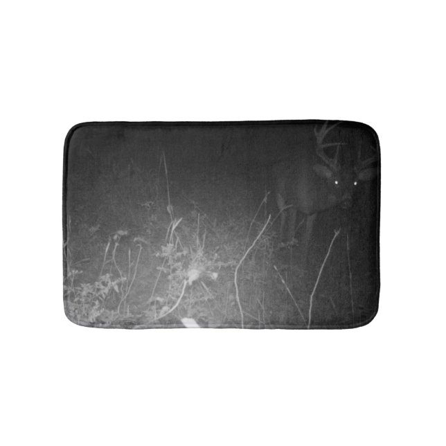 Trail Camera Monster Buck Bath Mat (Front)