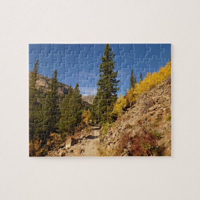 Trail from the Loch at Rocky Mountains Jigsaw Puzzle (Horizontal)