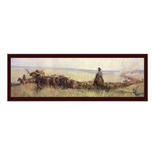 Trail Herd to Wyoming by WHD Koerner Photo Print