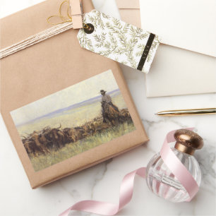 Trail Herd to Wyoming by WHD Koerner Rectangular Sticker