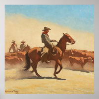 “Trail Herd” Western Art by Maynard Dixon