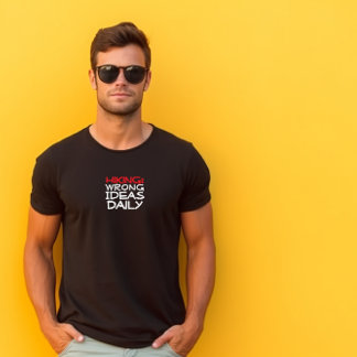 Trail Hiking camping humor black red T-Shirt