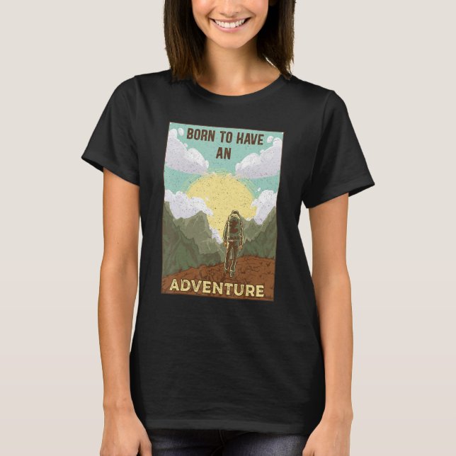 Trail Hiking Rock Climbing Mountain Climber Wander T-Shirt (Front)