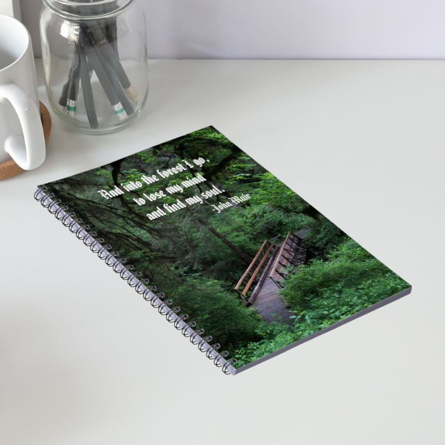Trail into the Woods John Muir Quote Notebook (In Situ)