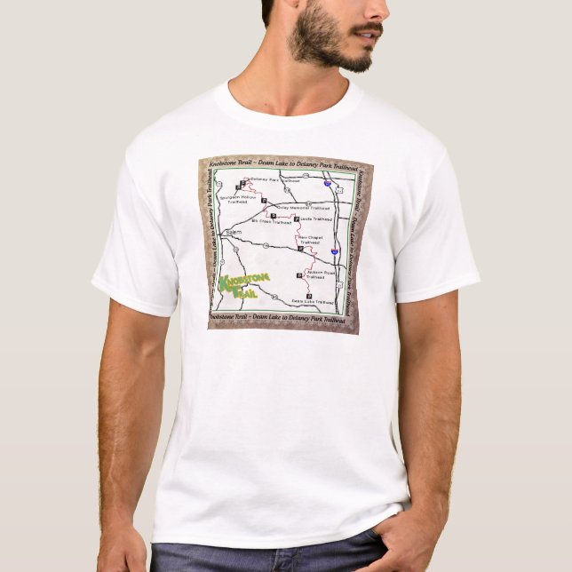 TRAIL MAP KT KNOBSTONE TRAIL DEAM TO DELANEY T-Shirt (Front)