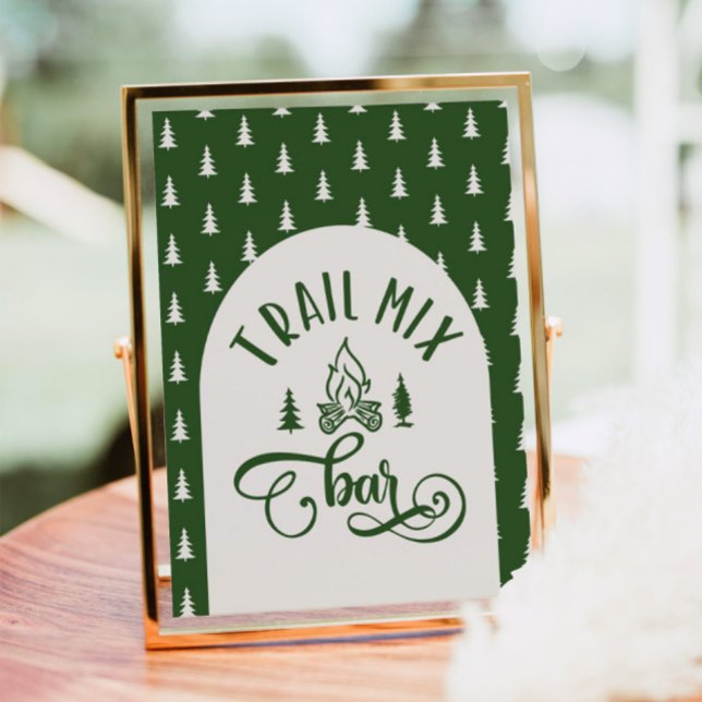 Trail Mix Bar One Happy Camper birthday Poster (Creator Uploaded)