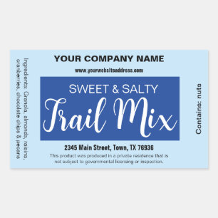 Trail Mix Customizable Homemade Label Gran_03c