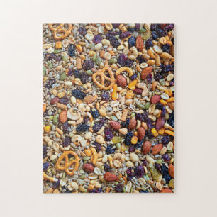 Trail Mix Nuts Raisins Pretzels Advanced Level Jigsaw Puzzle
