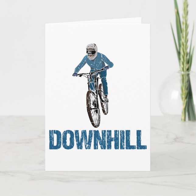 Trail Mountain Biker Downhill Card (Front)