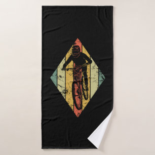 Trail Mountain Biker Vintage Bath Towel