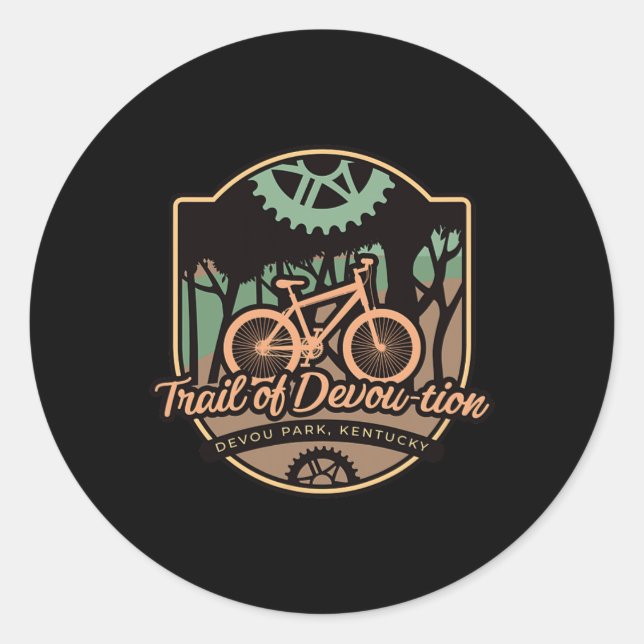 Trail Of Devou-tion - Devou Park, Kentucky  Classic Round Sticker (Front)