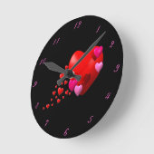 Trail Of Hearts - Round Clock 