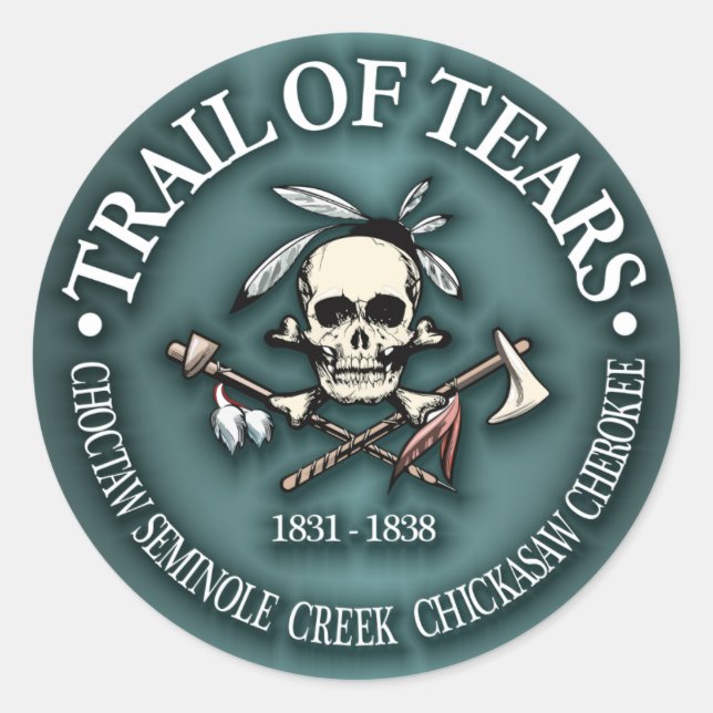 Trail of Tears Classic Round Sticker (Front)