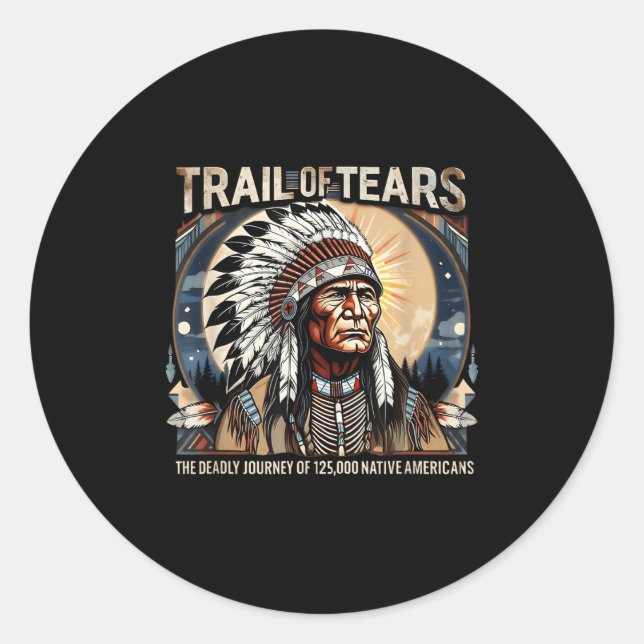 Trail Of Tears Memorial Native American  Classic Round Sticker (Front)