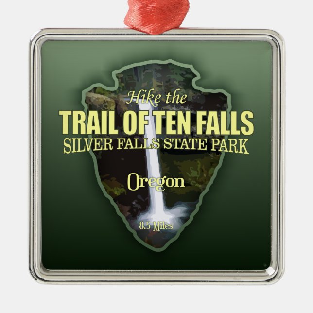 Trail of Ten Falls (arrowhead) Metal Ornament (Front)