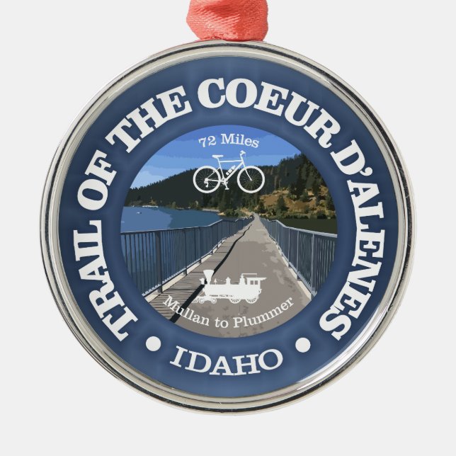 Trail of the Coeur d'Alene (cycling c) Metal Ornament (Front)