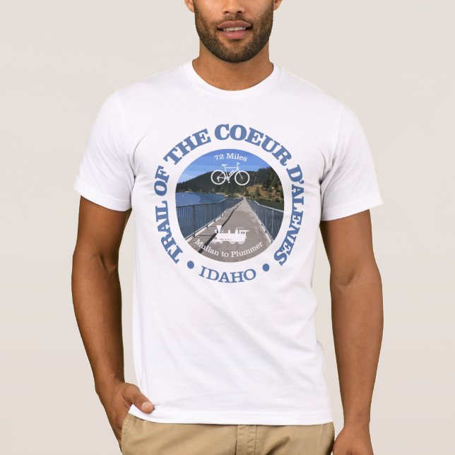 Trail of the Coeur d'Alene (cycling c) T-Shirt (Front)