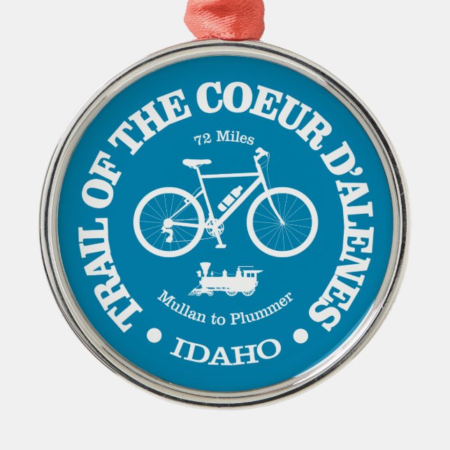 Trail of the Coeur d'Alene (cycling) Metal Ornament (Front)