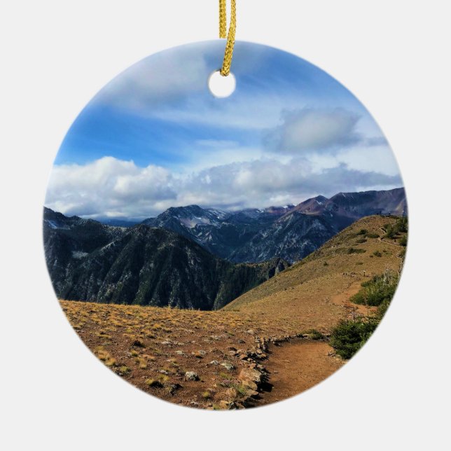 Trail on Mount Howard, OR Ceramic Ornament (Front)