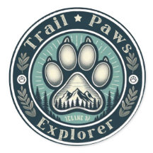 Trail Paws Explorer Sticker