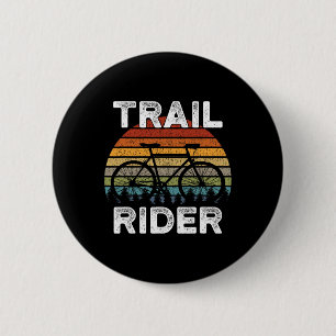 Trail Rider Mountain Bike Riding Biker Bicylce Cyc 6 Cm Round Badge