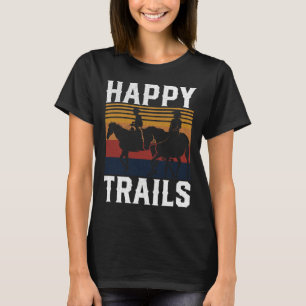 Trail Riding Horse Lover Horseback For Cowboys Cow T-Shirt