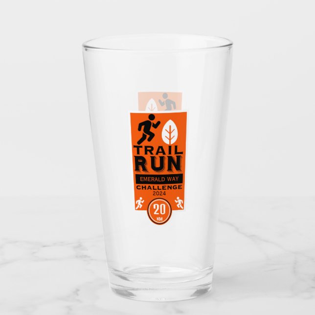 Trail Runner Race Competition Glass (Front)