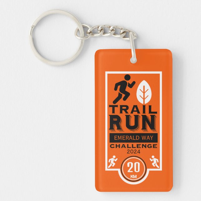 Trail Runner Race Competition Key Ring (Front)