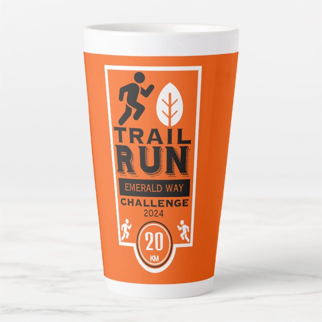Trail Runner Race Competition Latte Mug (Front)