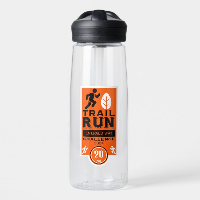 Trail Runner Race Competition Water Bottle (Front)