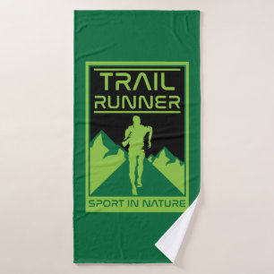 Trail Runner Sport In Nature Bath Towel