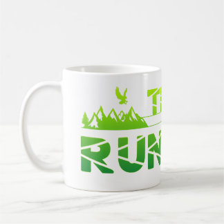 Trail Running Adler Berge Wald shoe profile green Coffee Mug