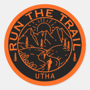 Trail Running America Classic Round Sticker