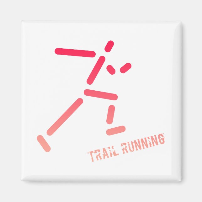 Trail Running, Cross-Country running Magnet (Front)