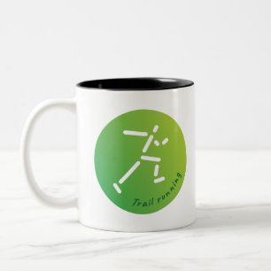 Trail Running, Cross-Country running Two-Tone Coffee Mug